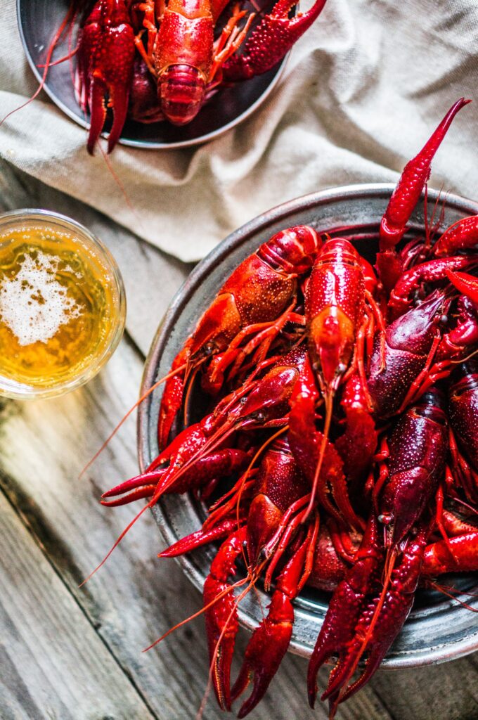 Image of cooked crawfish on a plate