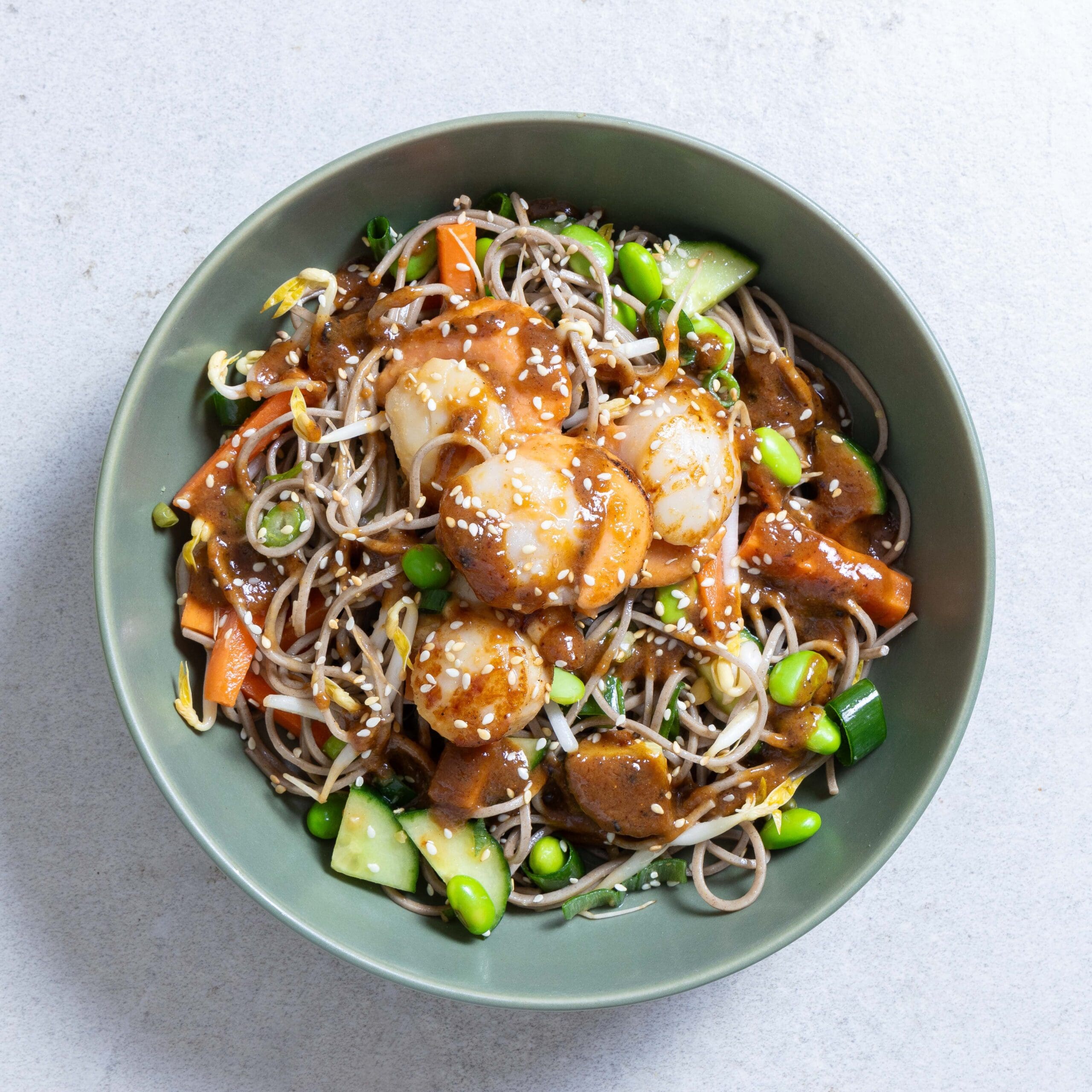 Miso Butter Scallops with Sesame Noodle - Markwell Foods New Zealand