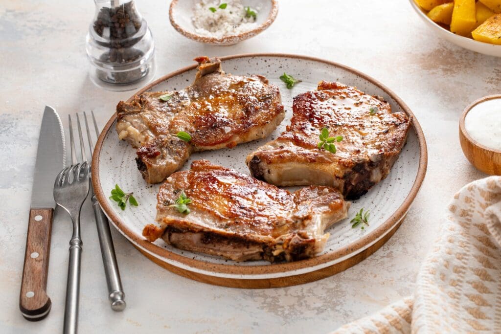 Pork Loin Chops Bone-In Rind-On