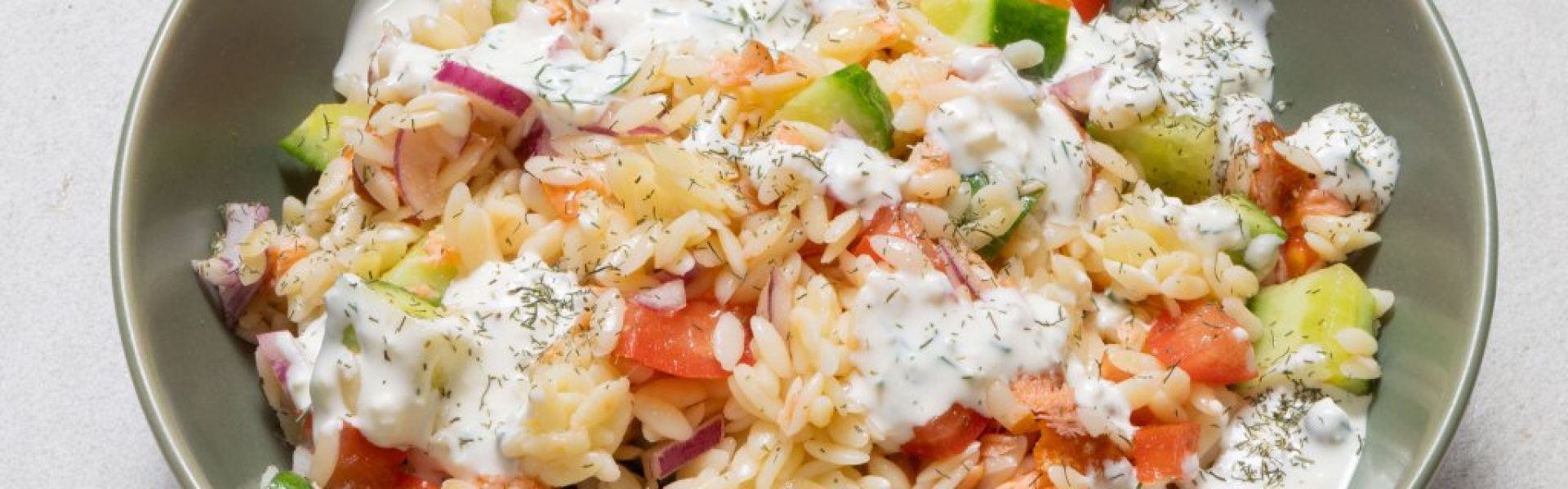 Creamy Smoked Salmon Orzo Salad